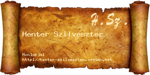 Henter Szilveszter névjegykártya